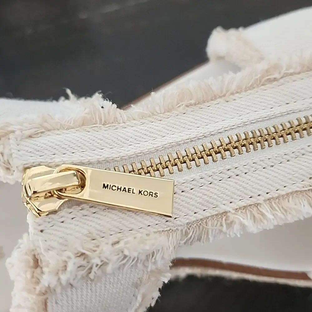 NEW - MICHAEL Michael Kors Berkley Zip Espadrille Platform Sandals Optic White 9